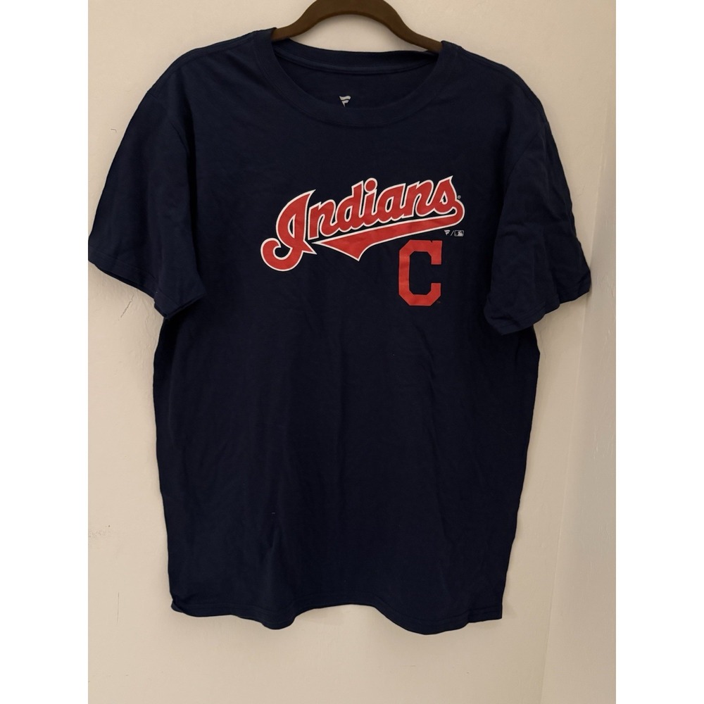 Cleveland Indians Men's Fanatics Navy T-Shirt Size Large -NWOT